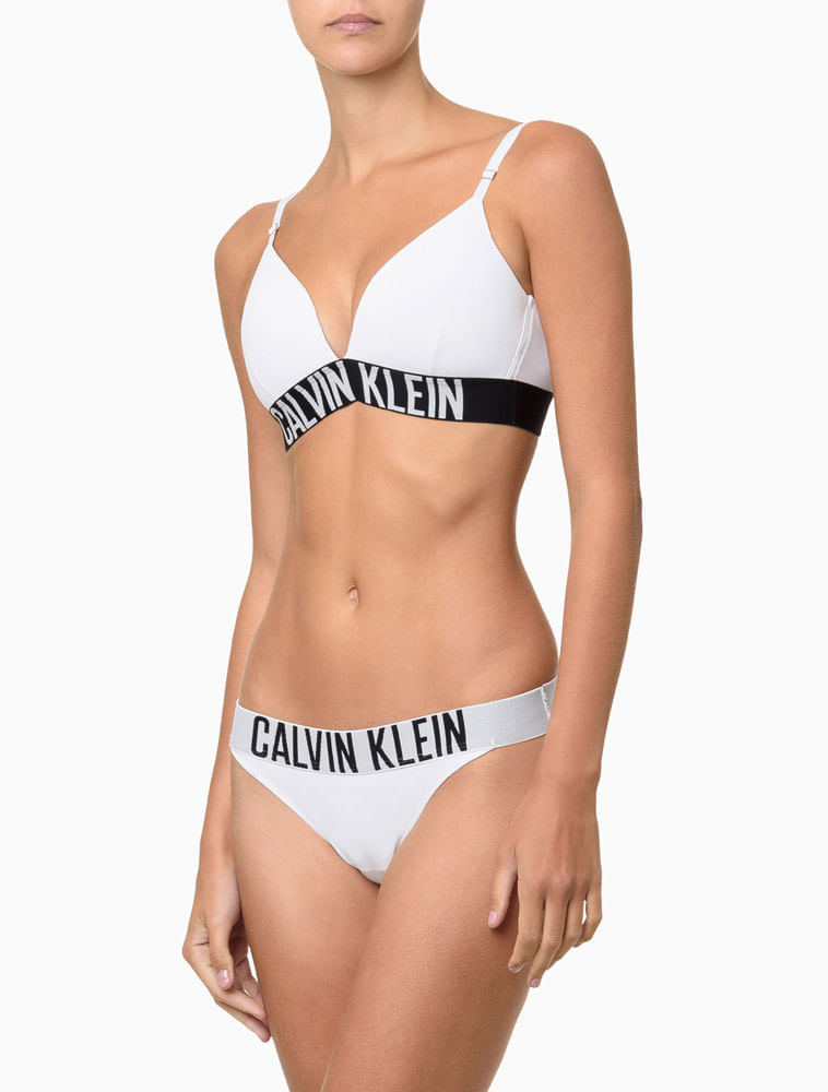 Miniatura Calcinha Fio Dental Micro Intense Power Calvin Klein Underwear - Branco/Branco Calcinha Fio Dental Micro Intense Power Calvin Klein Underwear Branco/Branco g