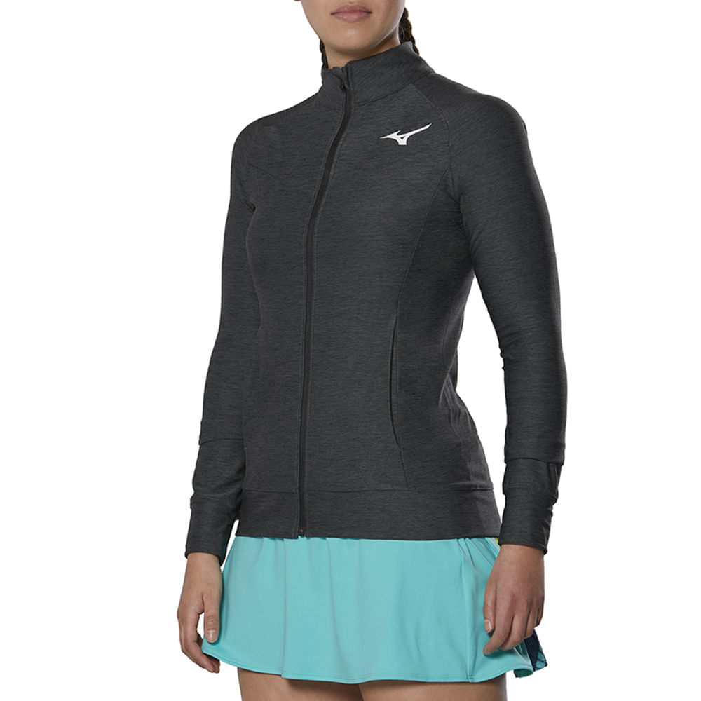 Miniatura Jaqueta de Tennis Mizuno Feminina Preto - G
