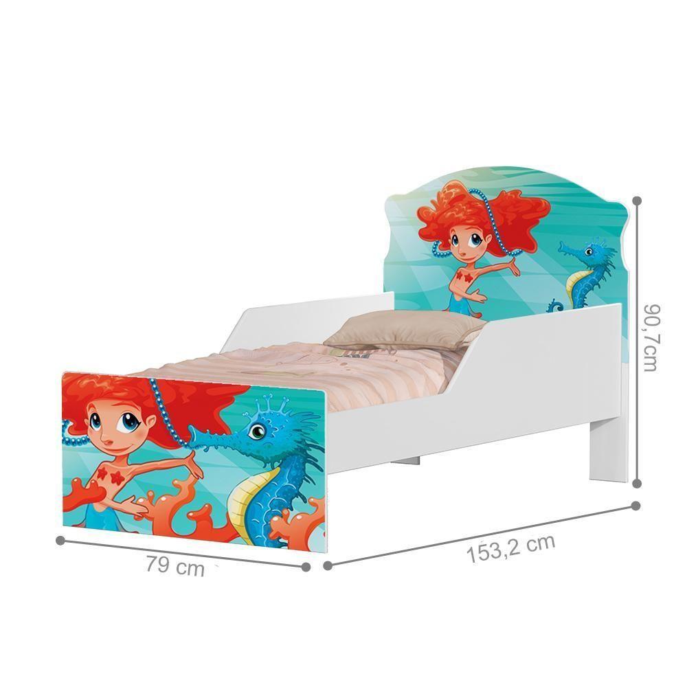 Miniatura Mini Cama Sereia Menina Com Colchão