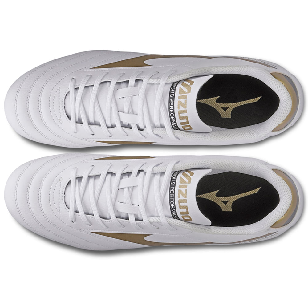 Miniatura Chuteira de Campo Masculina Mizuno Morelia Club MD 38 Branco