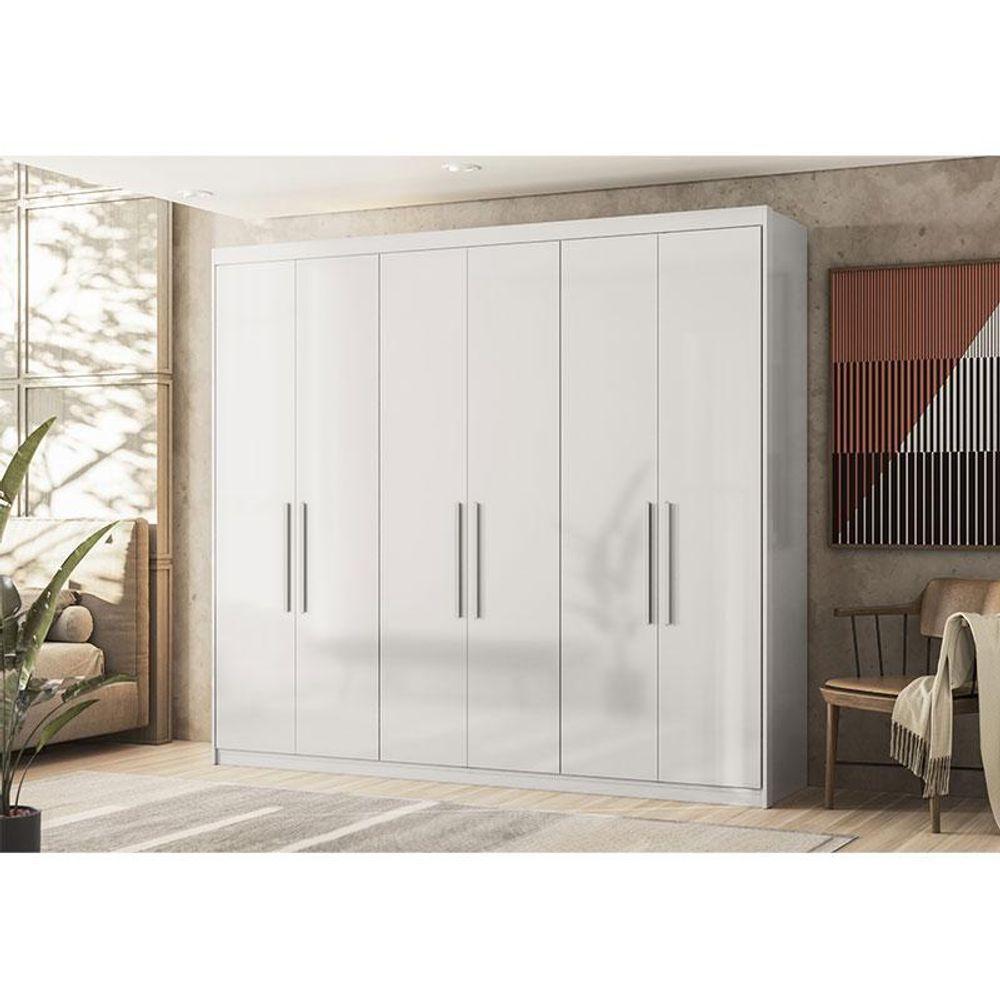 Miniatura Guarda Roupa Casal Ambiente Venice 62780 Branco Brilho - Demóbile