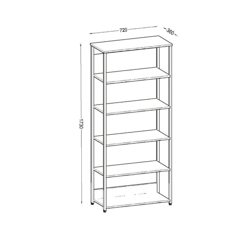 Miniatura Torre com Estrutura em Aço para Escritório Design Moderno Branco/Preto