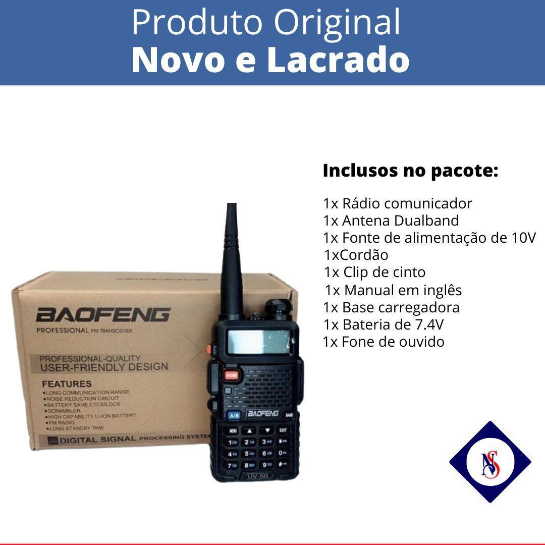 Rádio Ht Dual Band Uhf Mais Vhf Baofeng Uv-5R Portátil