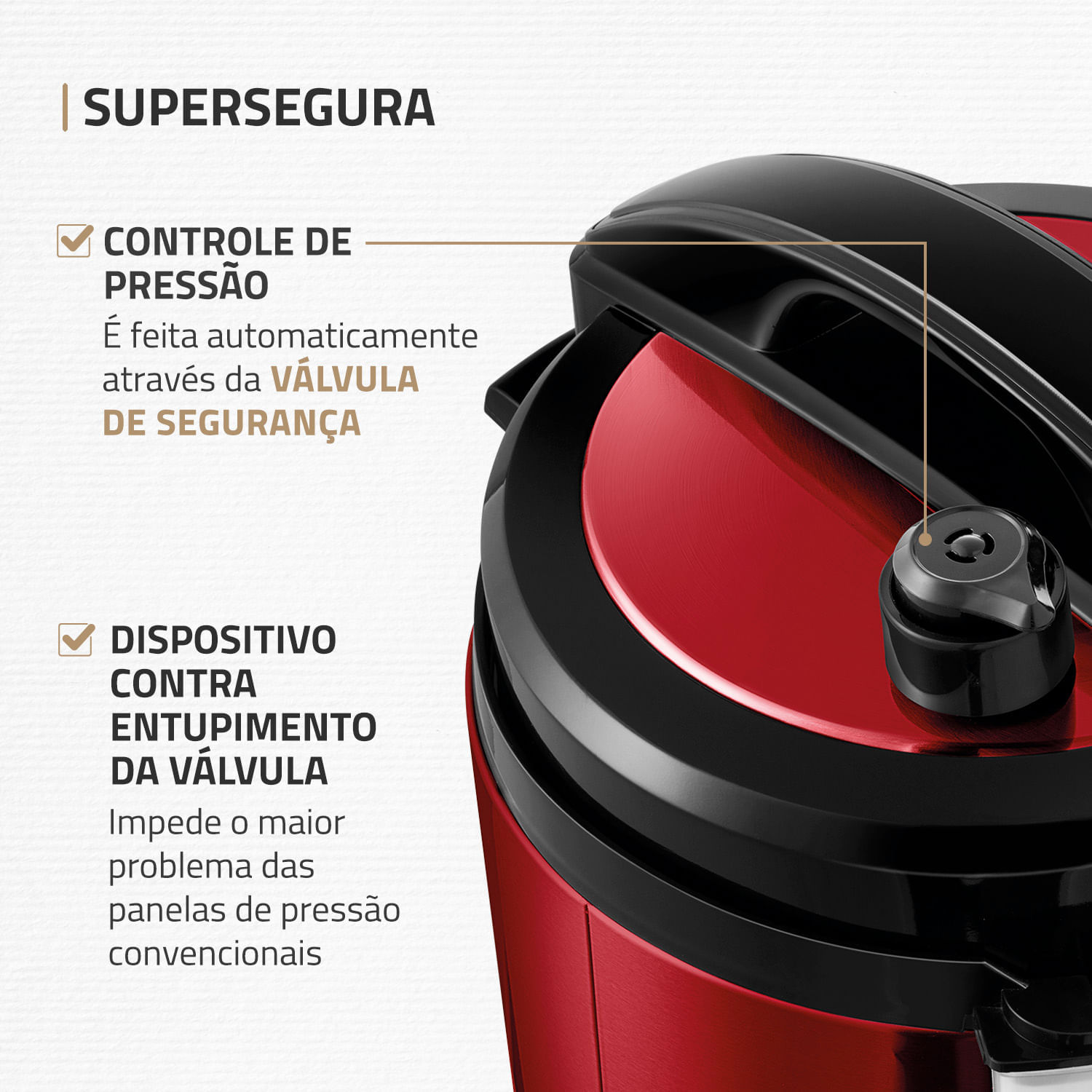Miniatura Panela de Pressão Elétrica Mondial Pratic Cook 3L Red Premium I PE-47-3L-RI PANELA ELÉTRICA DE PRESSÃO-127V-VERMELHO/INOX