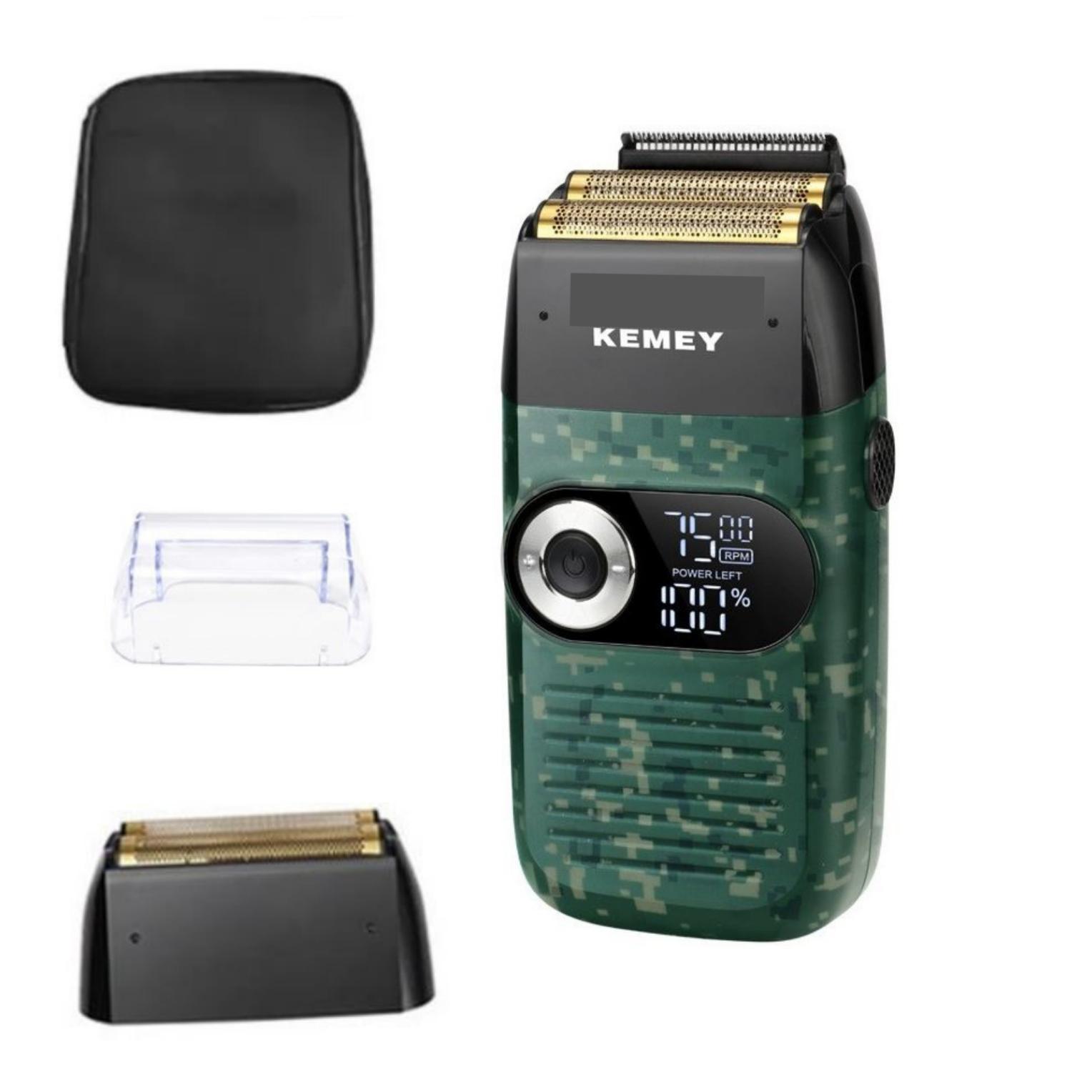 Miniatura Barbeador Elétrico Kemei 2027 Shaver Recarregavel Sem Fio