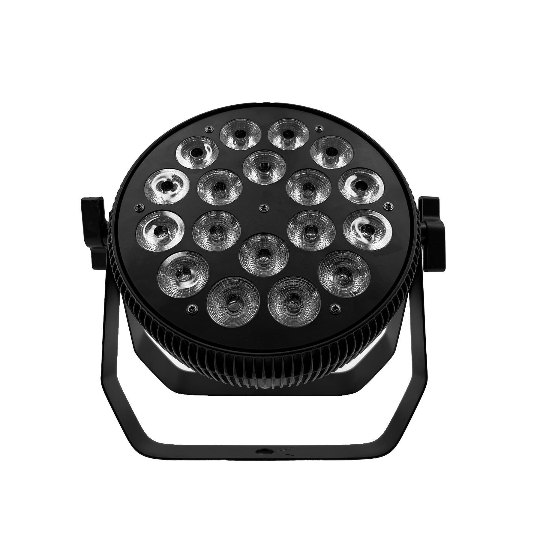 Miniatura Kit 8 Par Led Indoor Slim Briwax 18X12W Rgbw + Mesa Dmx 512
