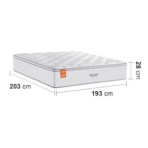 Cama Box Casal King Size MGA Itaflex Colchão Inducol Montreal, Box Bipartido e Molas Ensacadas Europillow