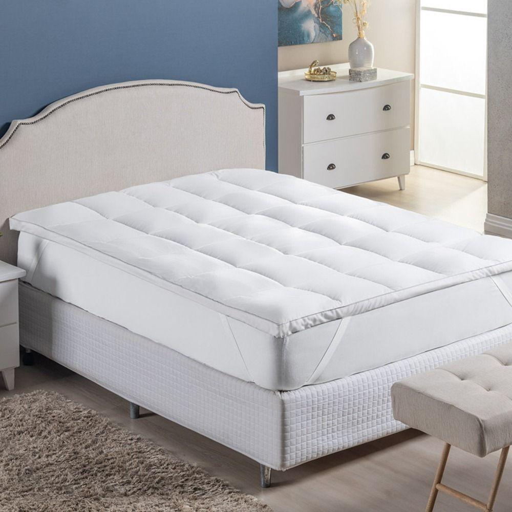 Miniatura Pillow Top Queen Pluma De Ganso 1 Peça