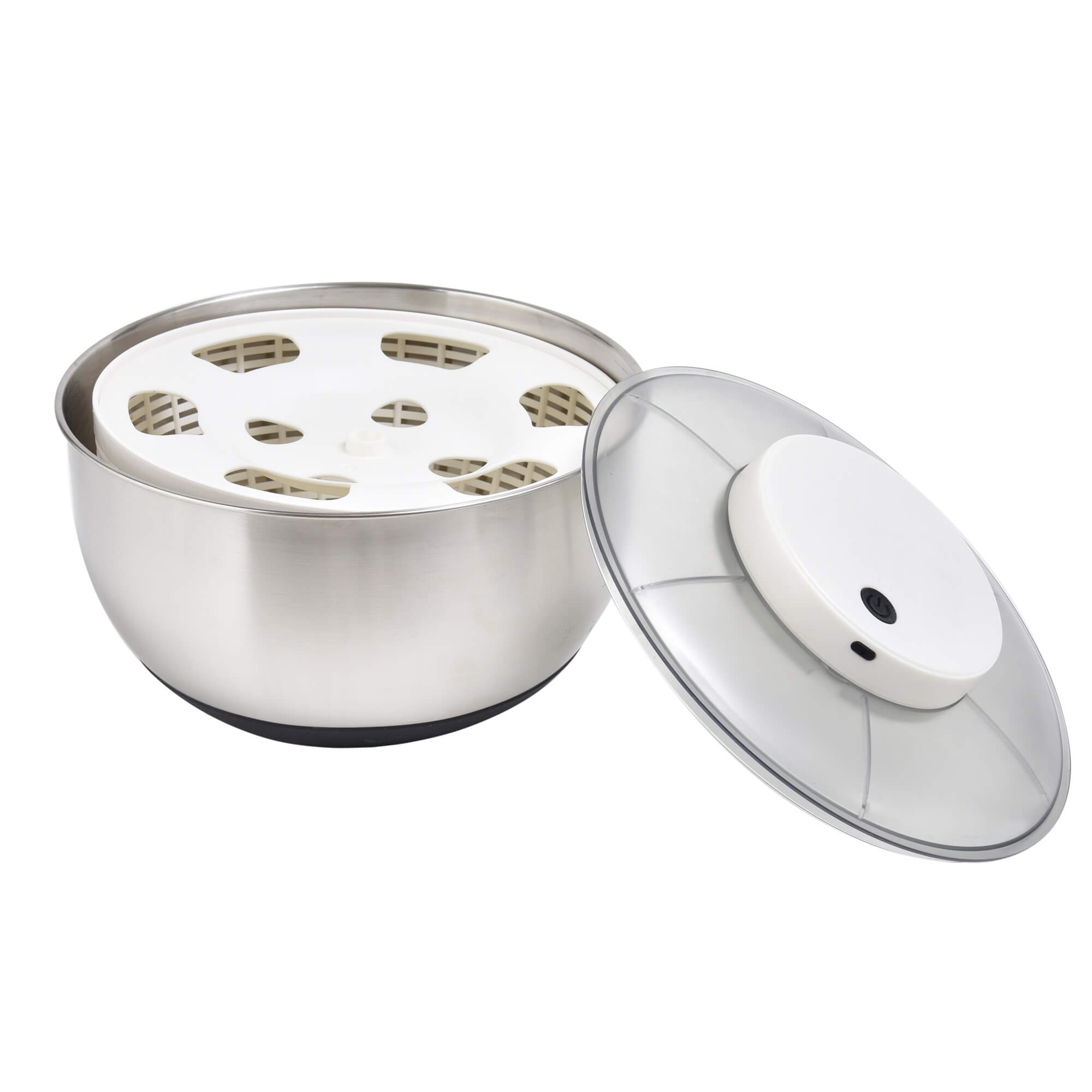 Miniatura Lava e Seca Saladas Elétrico em Aço Inox Kenya