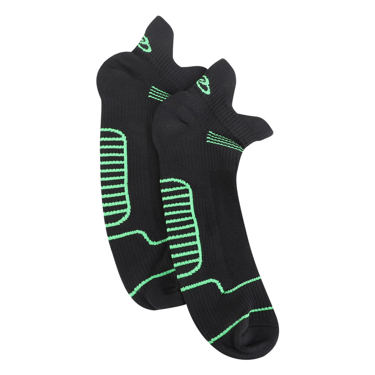 Miniatura Meia Cano Curto Olympikus Performance Feminina Preto+verde - 33/38