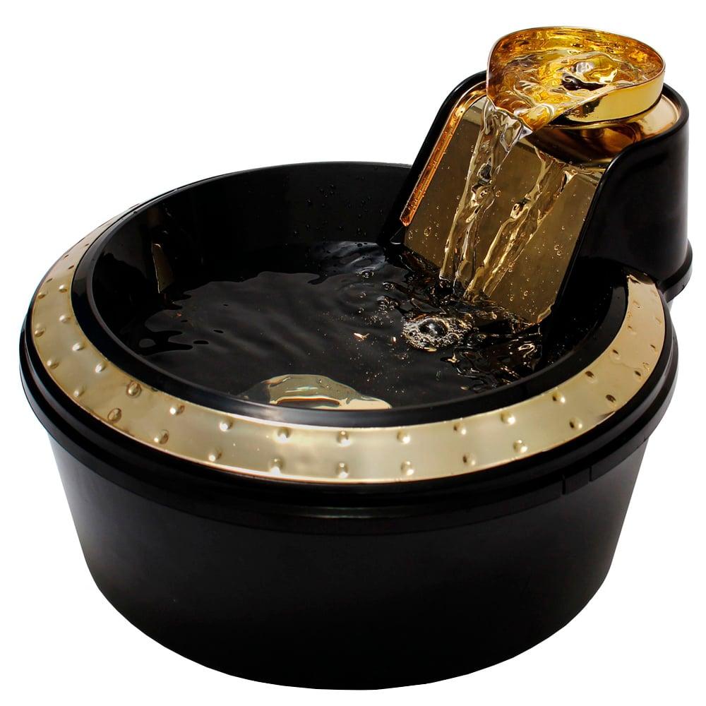 Fonte Bebedouro Petlon Premium Preta e Dourada - 220 V
