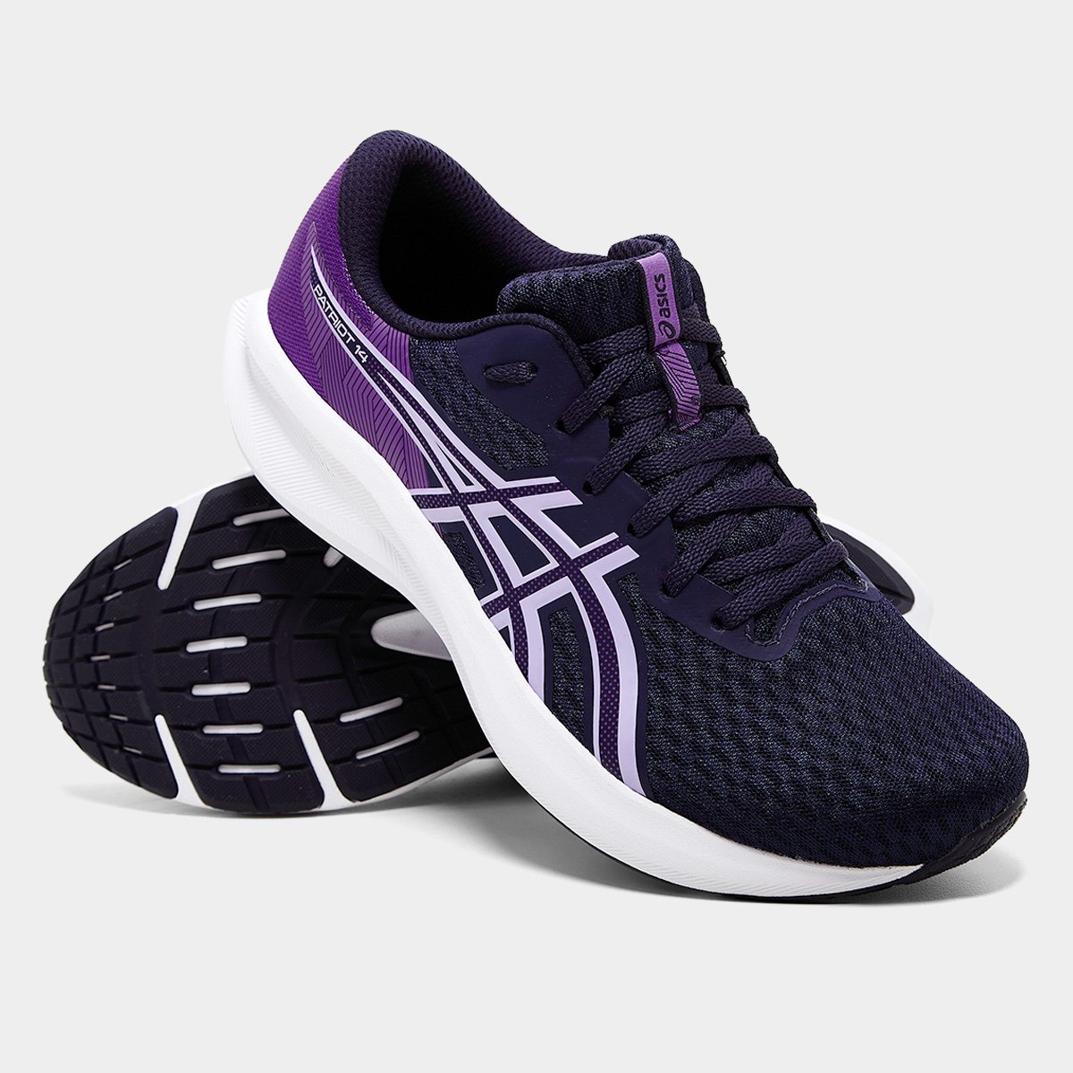 Miniatura Tênis Asics Patriot 14 Feminino Marinho+Roxo - 34