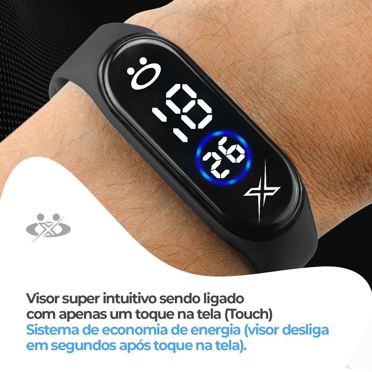 Miniatura Relógio Masculino Digital Prova Dagua + Relogio Bracelete