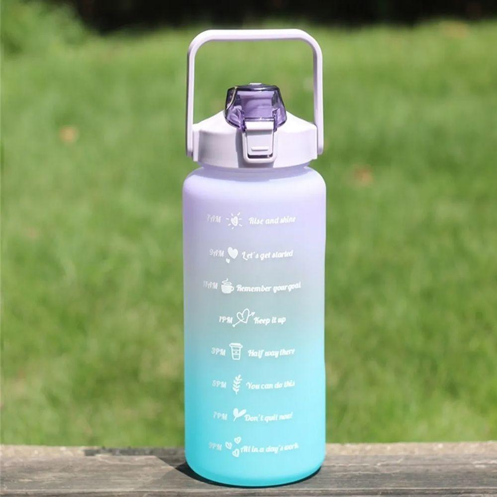 Kit Garrafa De Água Esportiva 2L + 700 Ml Marcador De Tempo