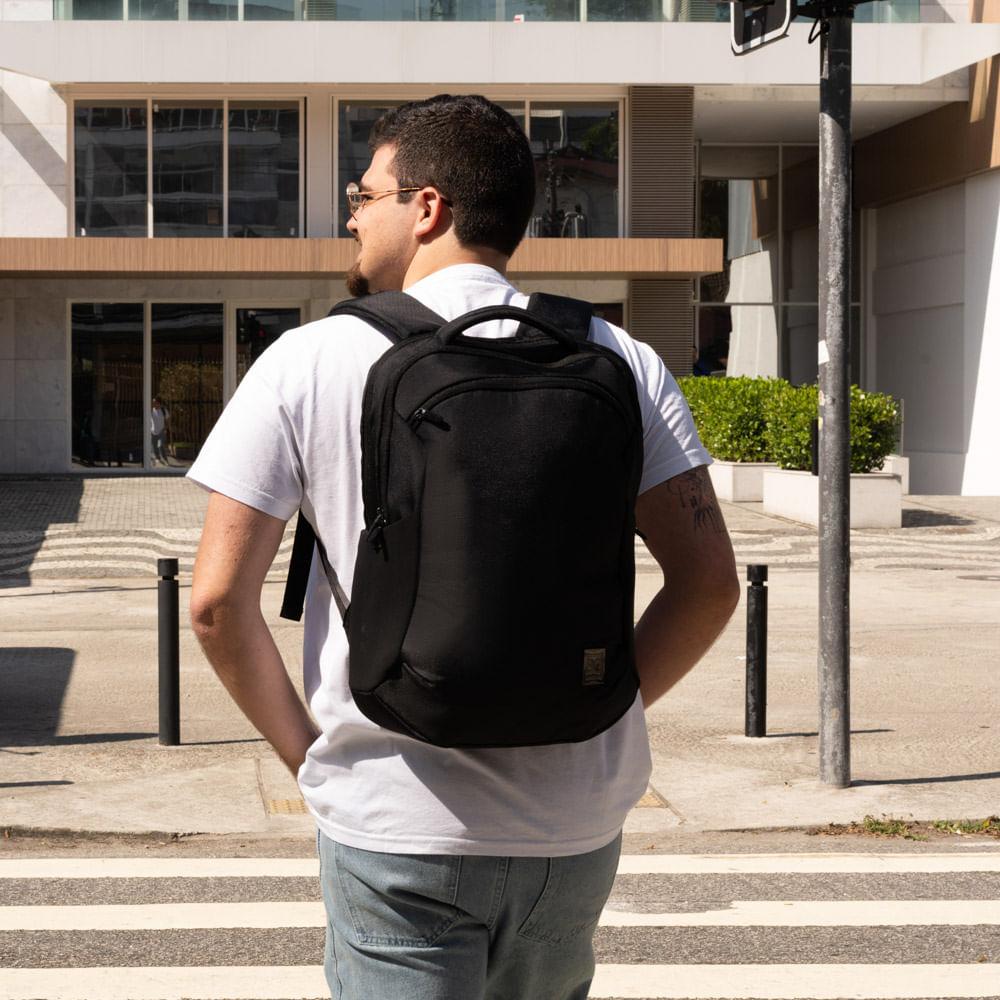 Miniatura Mochila Masculina para Notebook Space Preta Preto