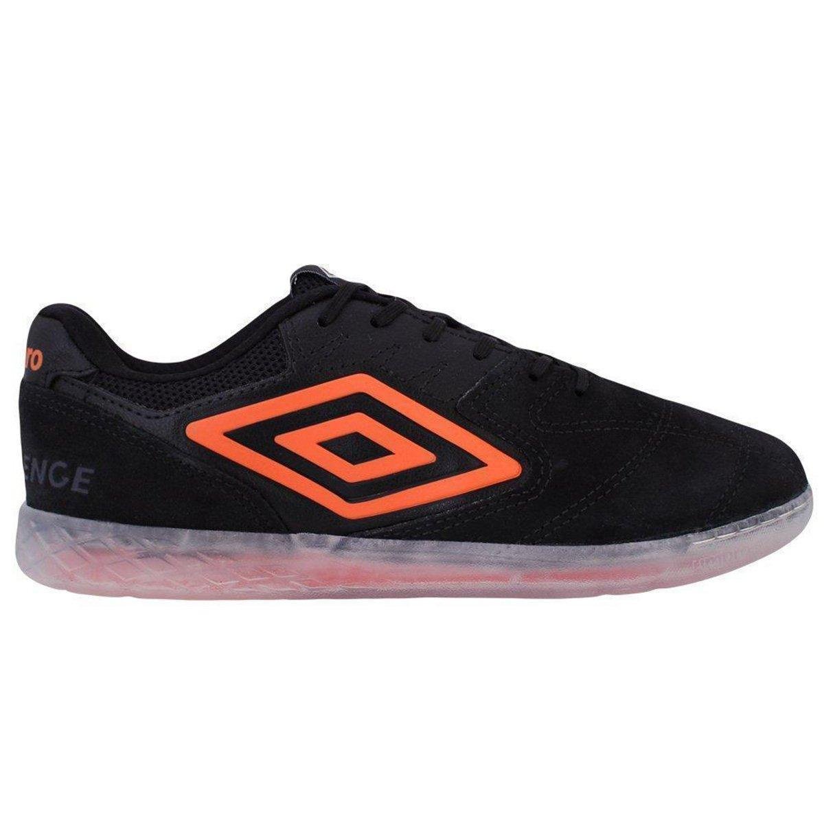 Miniatura Chuteira Futsal Umbro Pro Challenge Unissex Preto+Laranja - 37