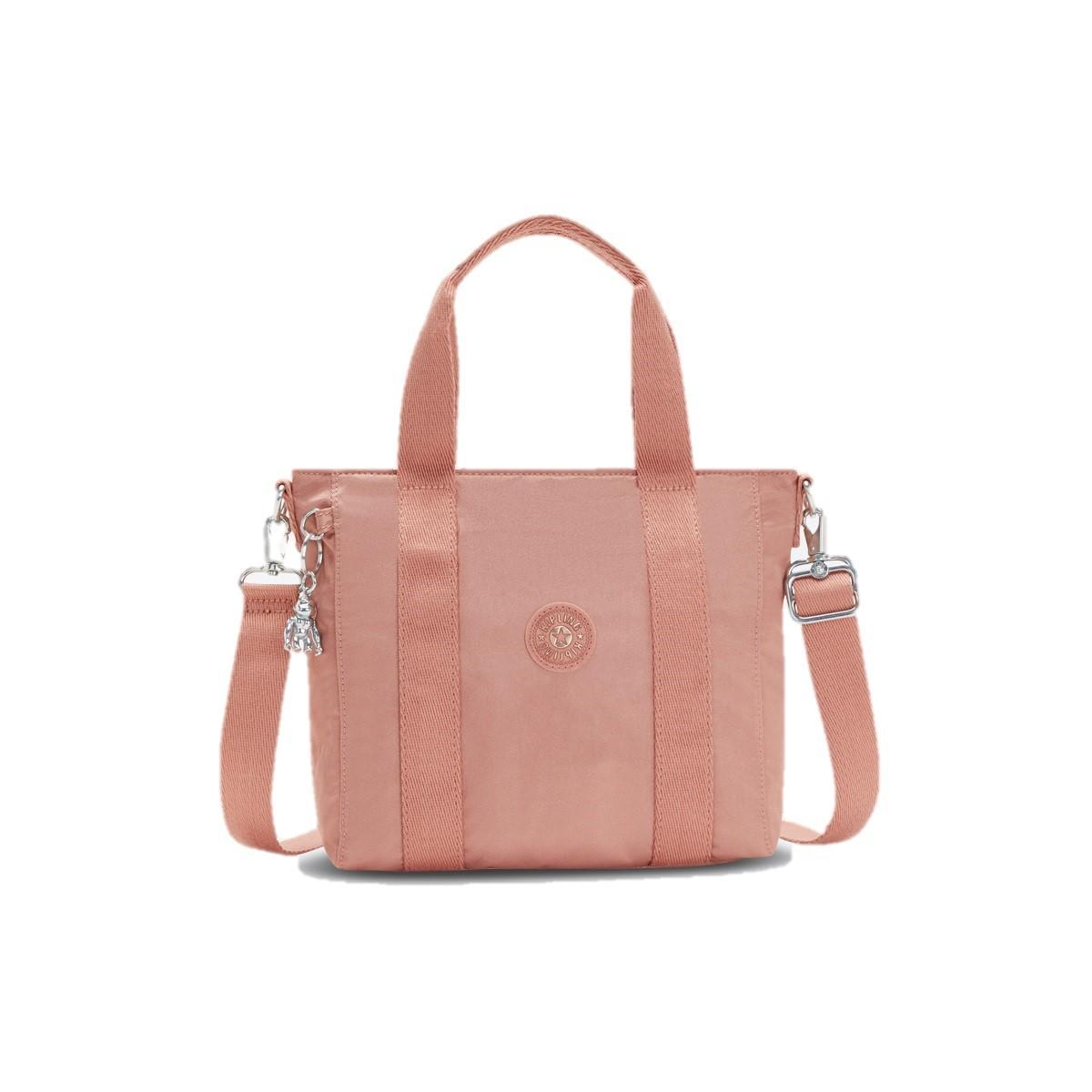 Miniatura Bolsa Kipling Asseni Pequena Transversal Rosa 4 Divisórias