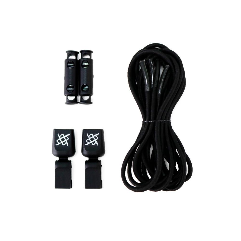 Miniatura Kit 1 Viseira de Corrida e 1 Cadarço Elástico HUPI Preto Liso PRETO