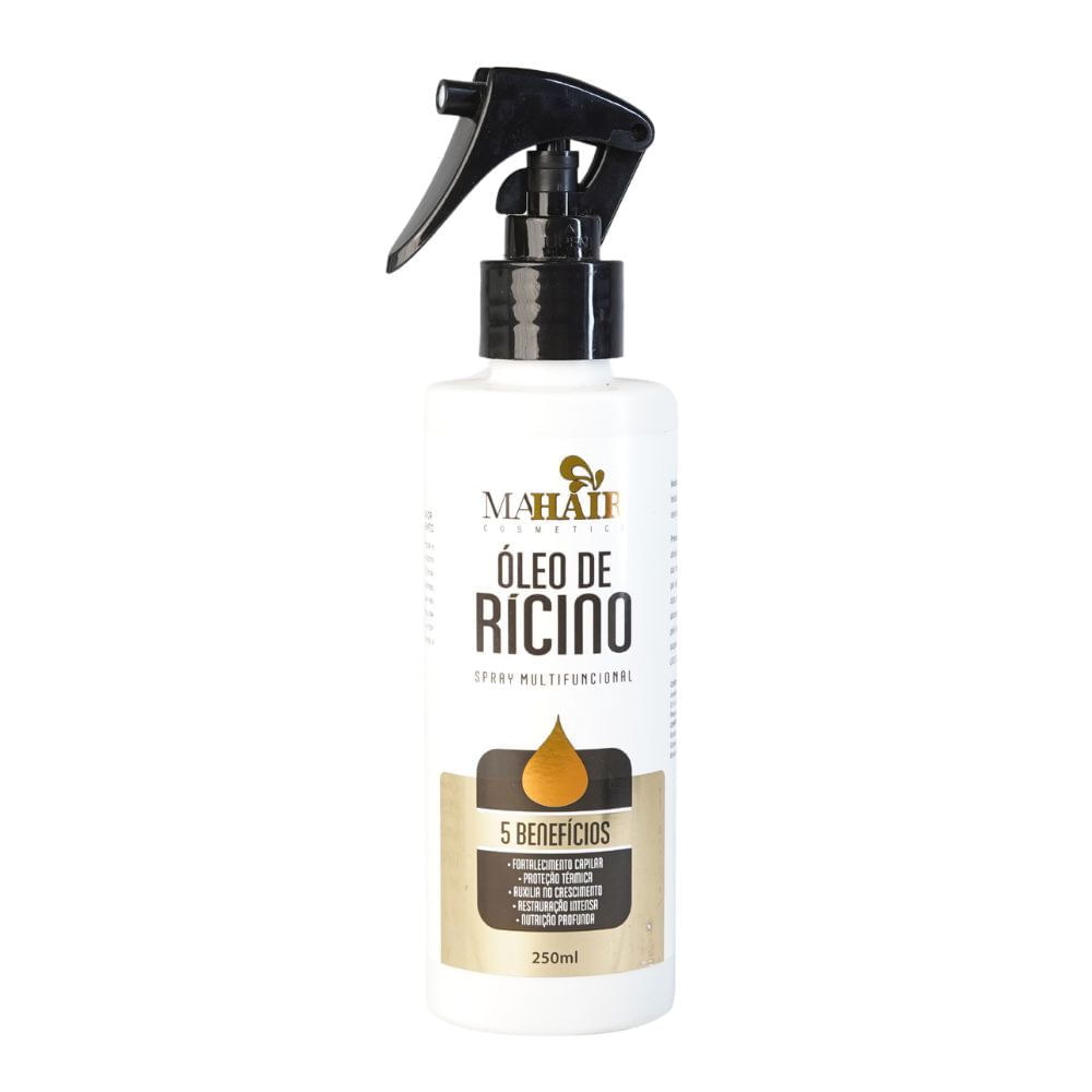 Miniatura Óleo de Rícino Mahair Spray Multifuncional 250ml