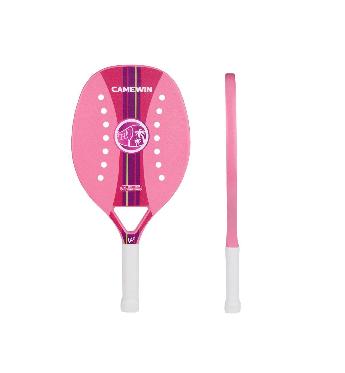 Miniatura Raquete Rosa Camewin Beach Tennis + Bolinha Tenis De Praia