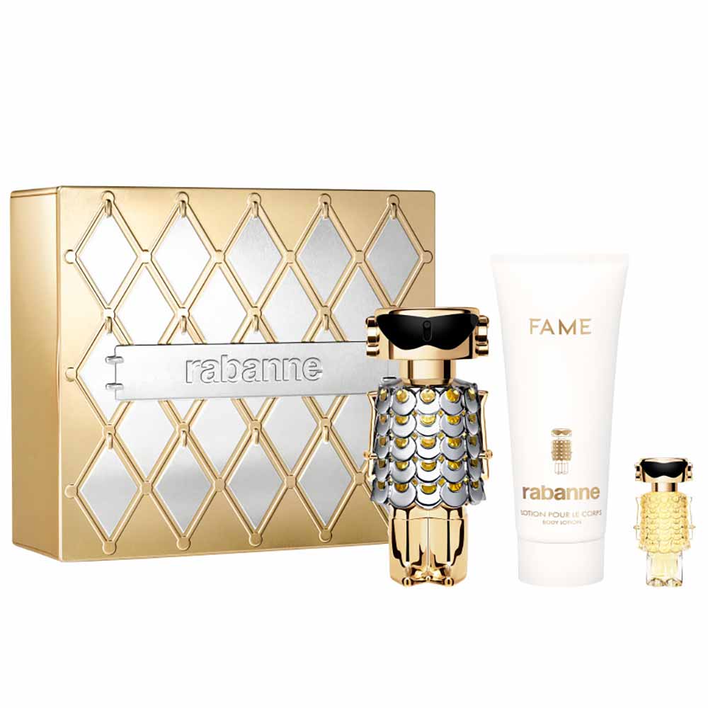 Miniatura Coffret Paco Rabanne Fame Kit - Perfume Feminino EDP + Creme corporal + Amostra Kit