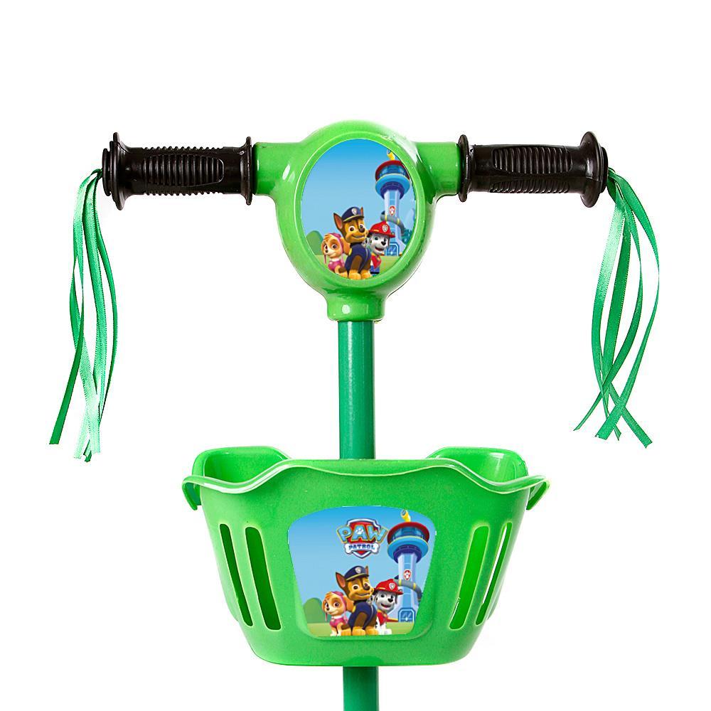 Patinete Infantil Patrulha Canina Verde 3 Rodas Ajustável