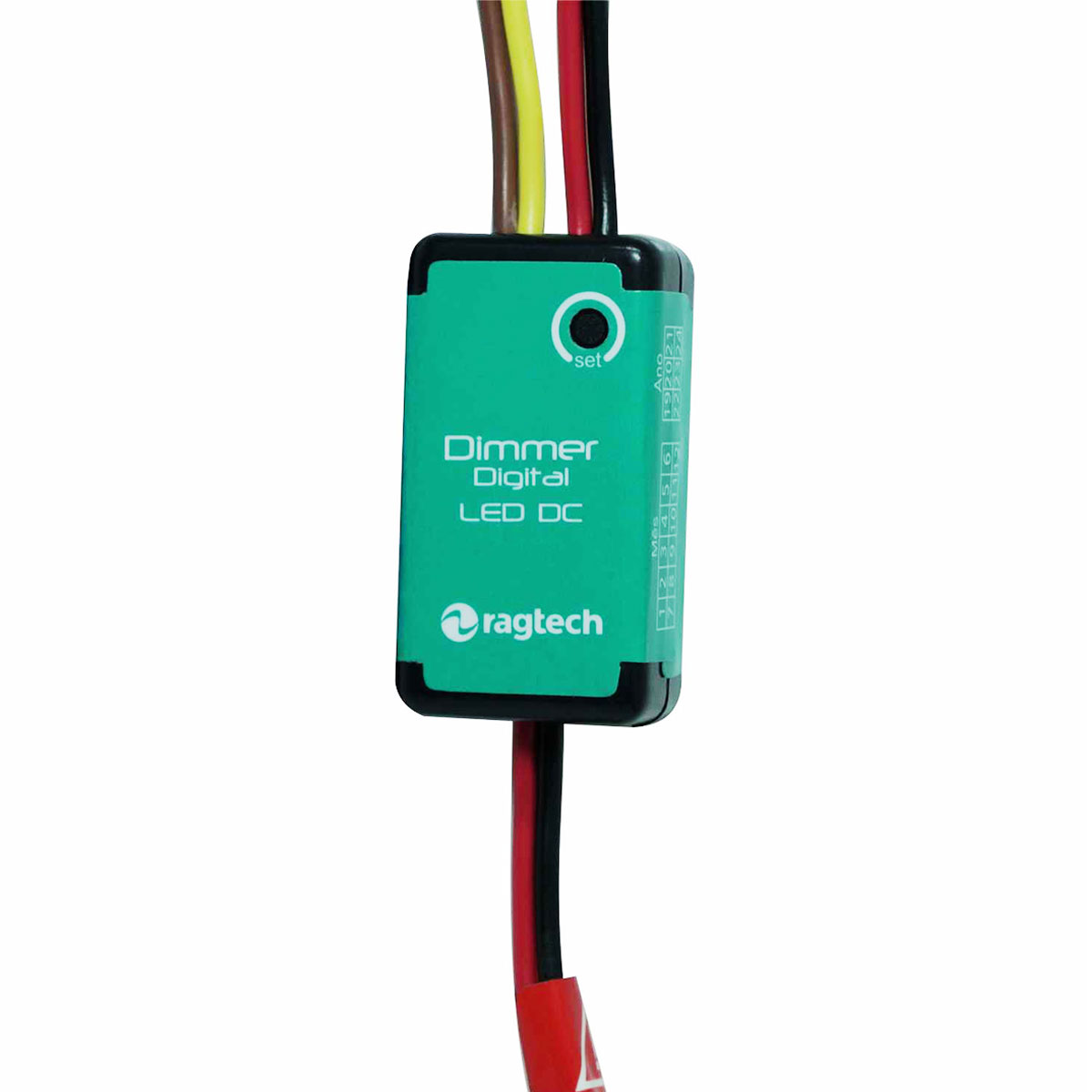 Miniatura Dimmer Digital Ragtech DLD8, P/ Fita e Lâmpadas LED DC, 100W-12V / 150W-24V - 20DIM4444