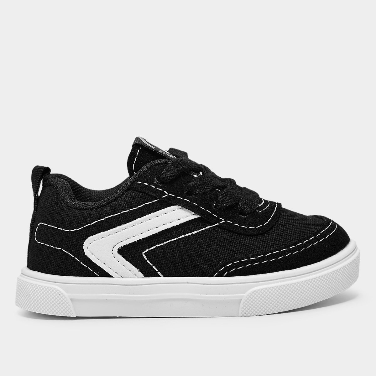 Miniatura Tênis Infantil Molekinho Casual Menino Preto+Branco - 19