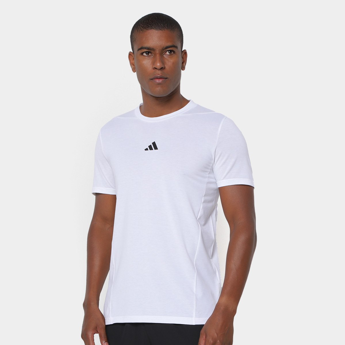 Miniatura Camiseta Adidas Design For Training Masculina Branco+Preto - G