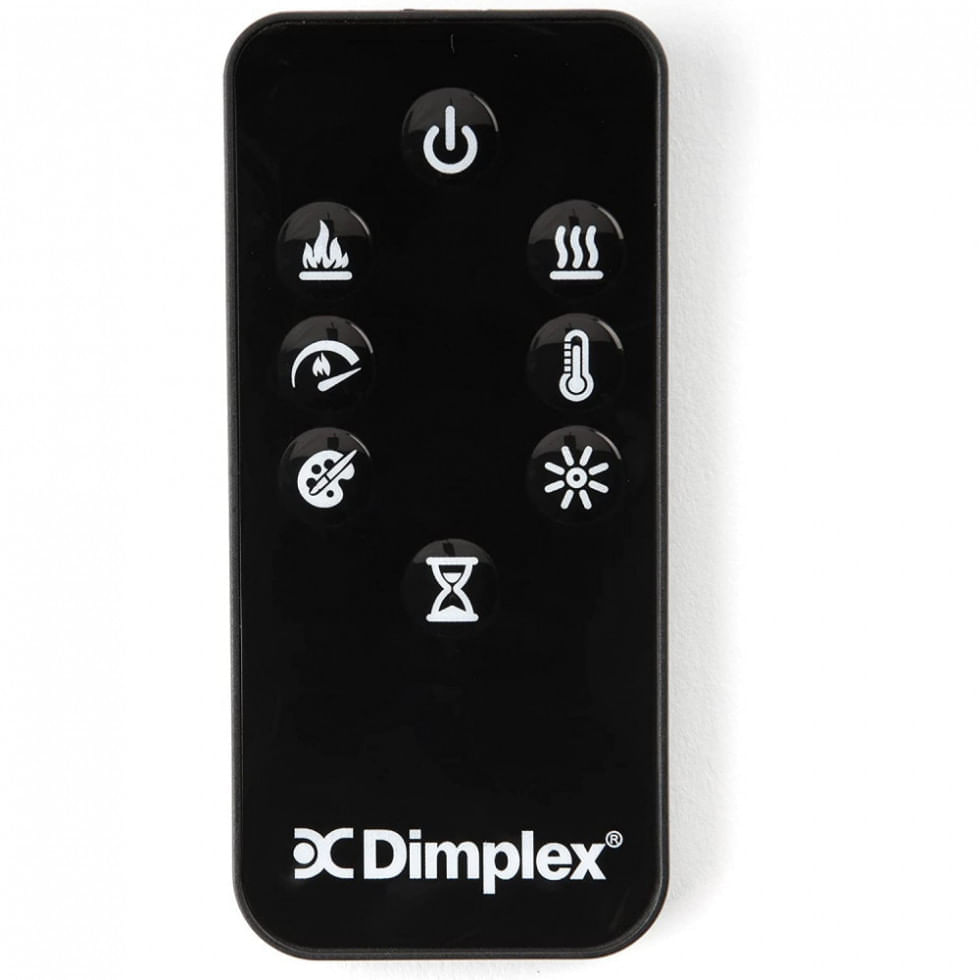 Lareira Elétrica de Embutir A48x66L com Controle Remoto e Chamas Multicolorida, 110V, Dimplex, Preta
