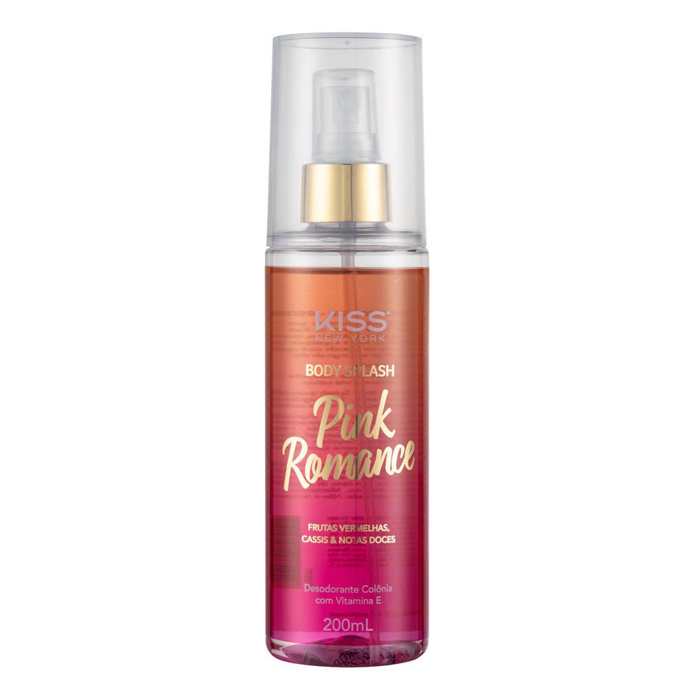 Miniatura Pink Romance Kiss New York - Perfume Feminino - Body Splash 200ml