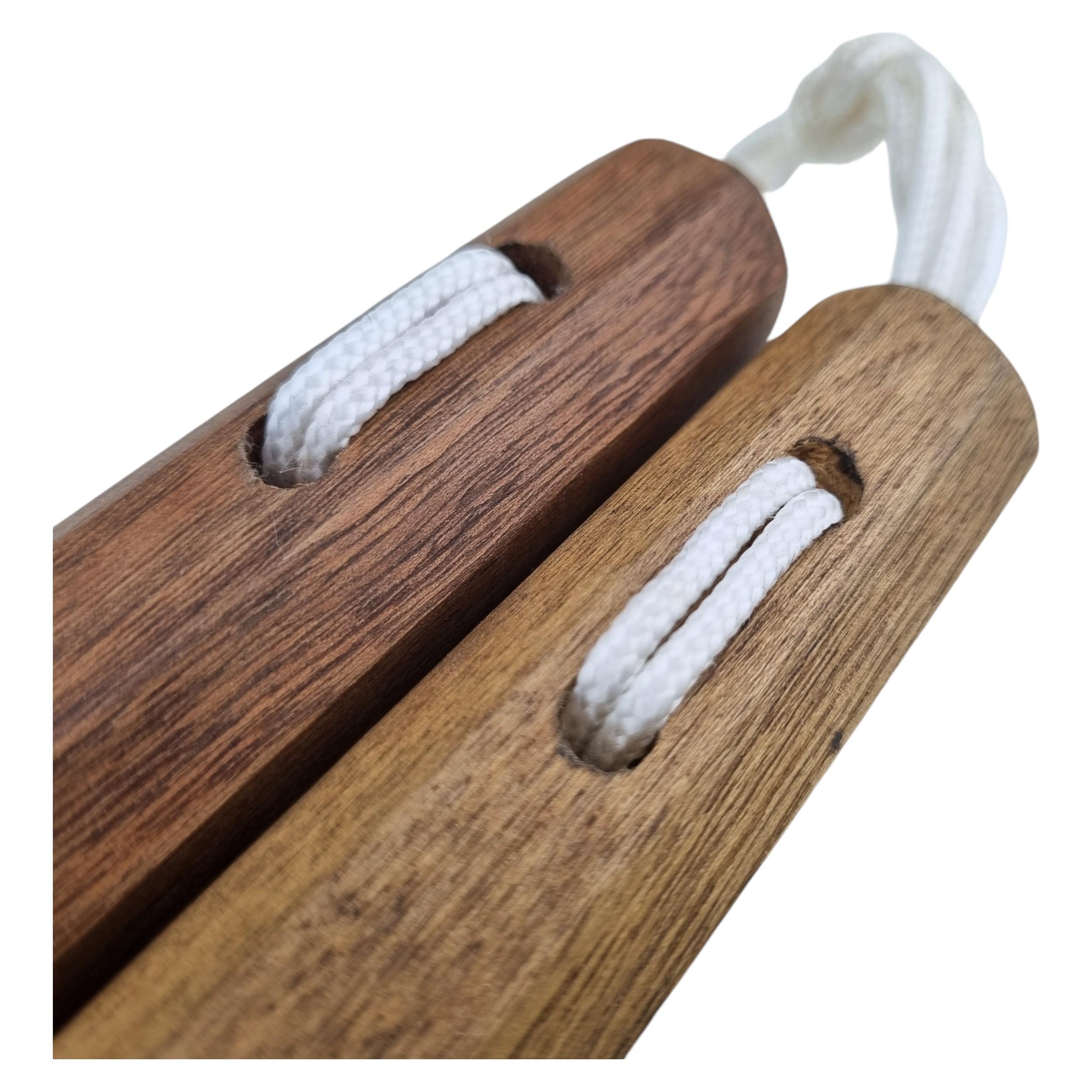 Miniatura Nunchaku De Madeira 30Cm Para Treino Artes Marciais Kung Fu