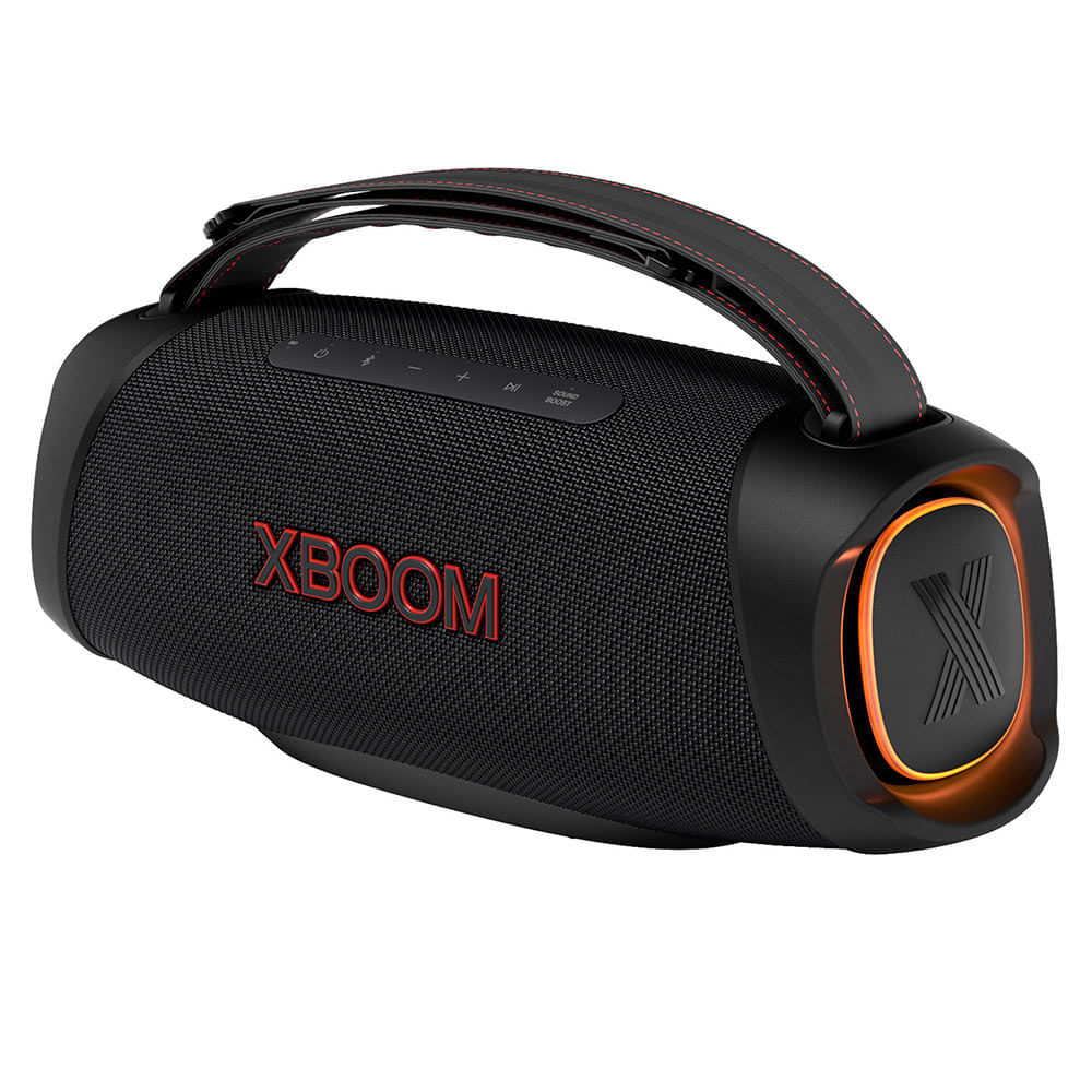 Miniatura Caixa de Som Portátil LG Xboom Go XG8T com Proteção IP67, Bateria de até 15h, Iluminação, 60W+60W RMS Bivolt