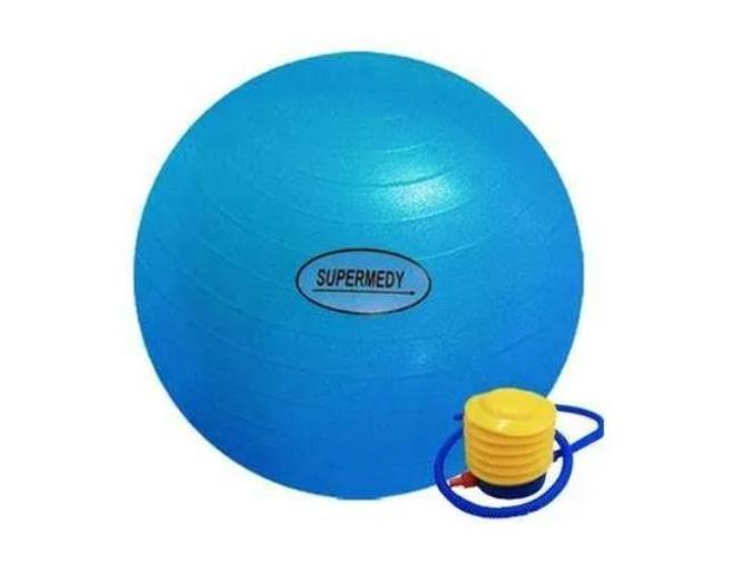 Miniatura Bola De Ginástica Pilates Academia 65 Cm Com Bomba-R1 Azul