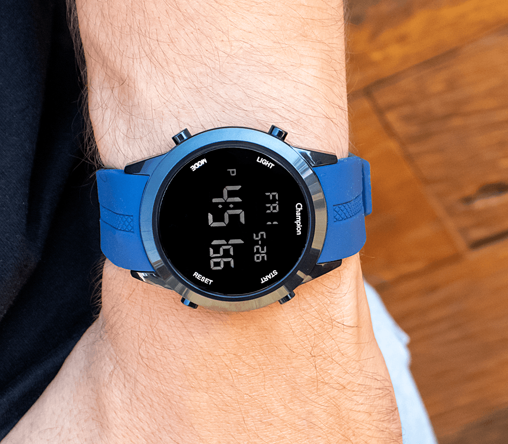 Relógio de Pulso Masculino Champion Esportivo Digital Azul CH40259A