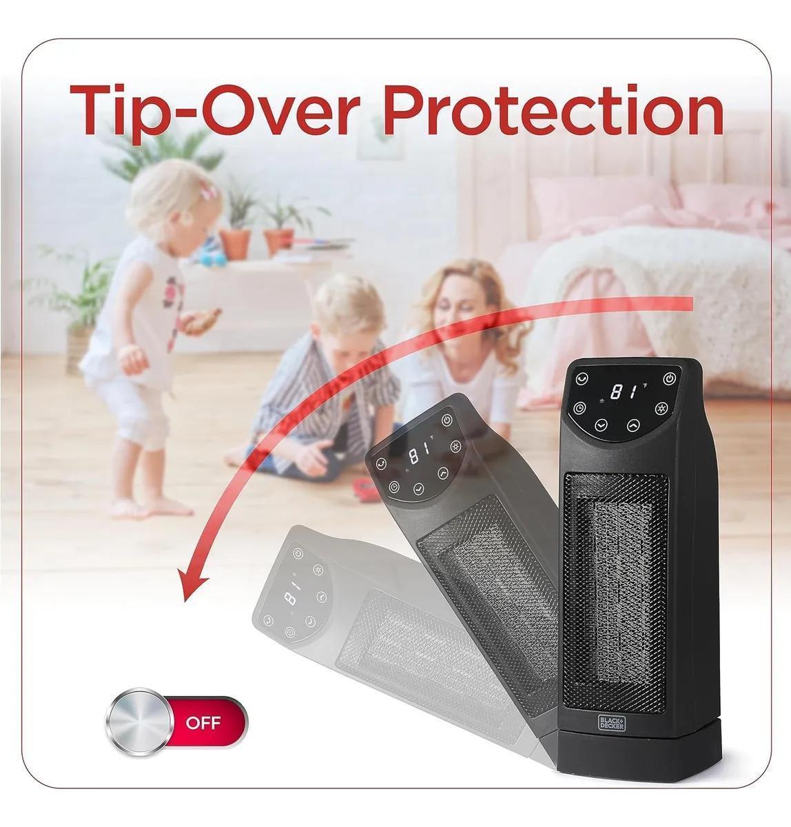 Miniatura Aquecedor Portátil 3 Em 1 Black Decker Ceramic Elétrico-110V