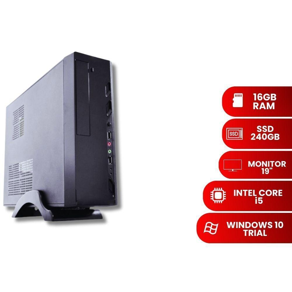 Miniatura Pc Completo Premium Intel I5,16Gb Ram, Monitor Hd, Ssd 240Gb