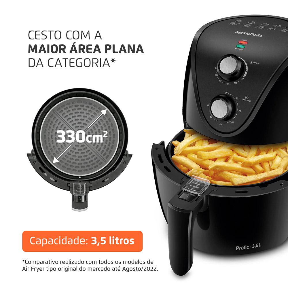 Fritadeira Air Fryer 3,5L AF35BF Mondial 127V Preto - 127V