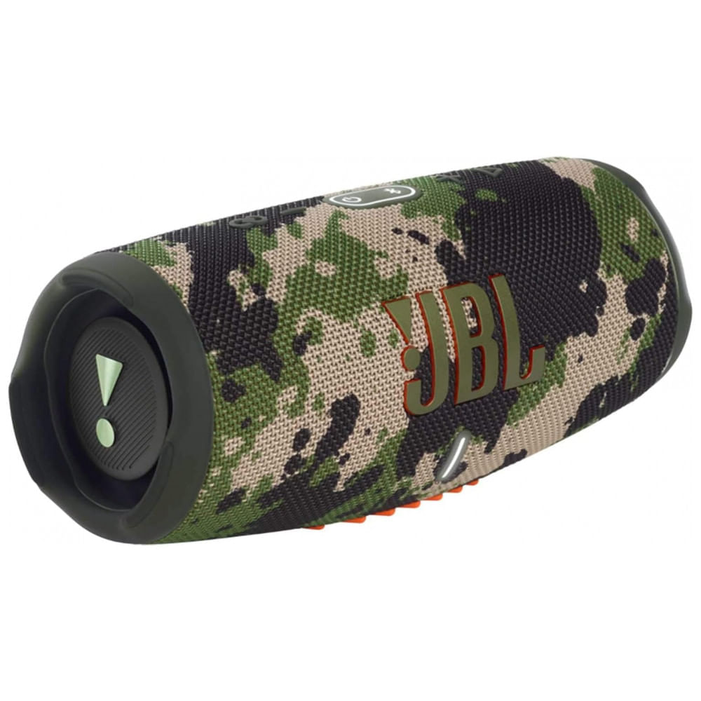 Miniatura Caixa de Som Bluetooth Portatil 5 a Prova d IP67 com 20H de Reprodução, JBL Charge 5 Squad with Case, Verde