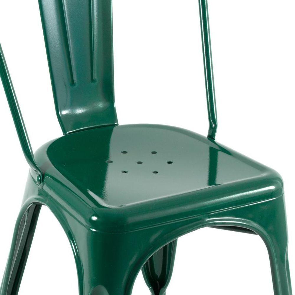 Miniatura Kit 16 Cadeiras Design Industrial Verde Escuro