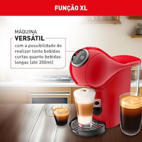 Miniatura Máquina de Café Arno Nescafé Dolce Gusto Genio S Plus DGS3 Multi bebidas, Digital e Automática – Vermelha 110V