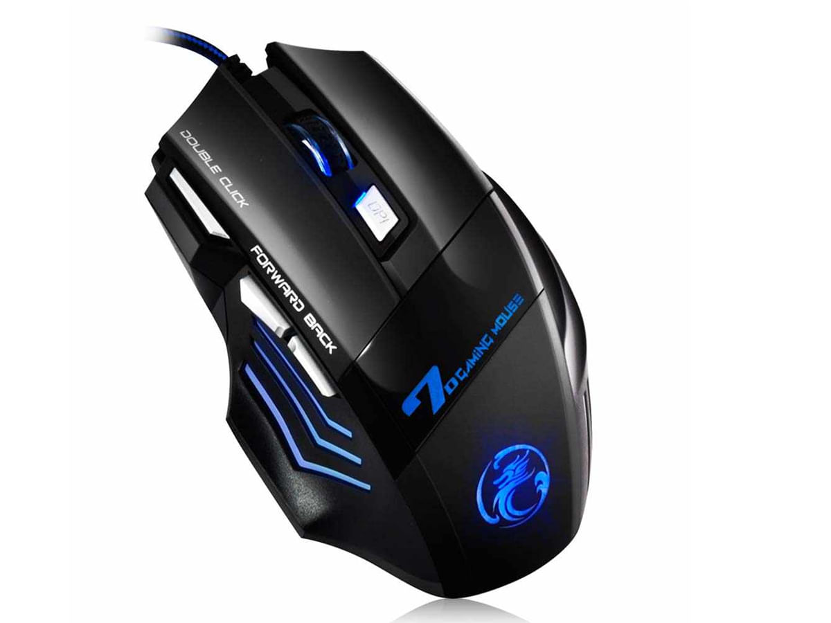 Miniatura Mouse Gamer Laser X7 3200dpi Usb Led 7 Botões Pro T18