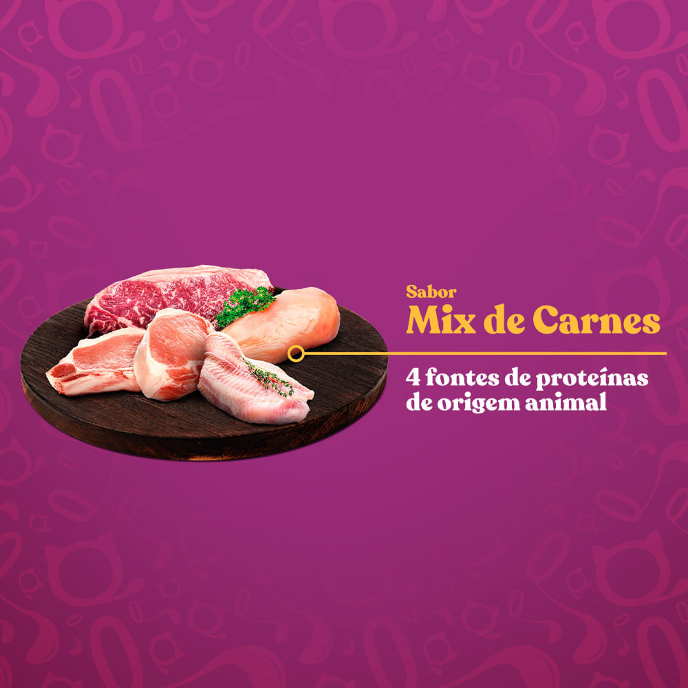 Ração para Gatos Castrados Quatree Gourmet Premium Plus Sabor Mix de Carnes 10,1Kg