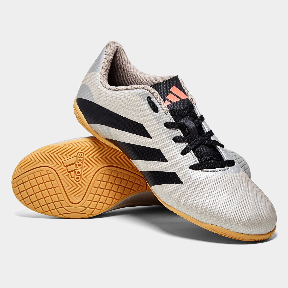 Miniatura Chuteira Futsal Adidas Predator Artilheira 24 Unissex Cinza+Preto - 37