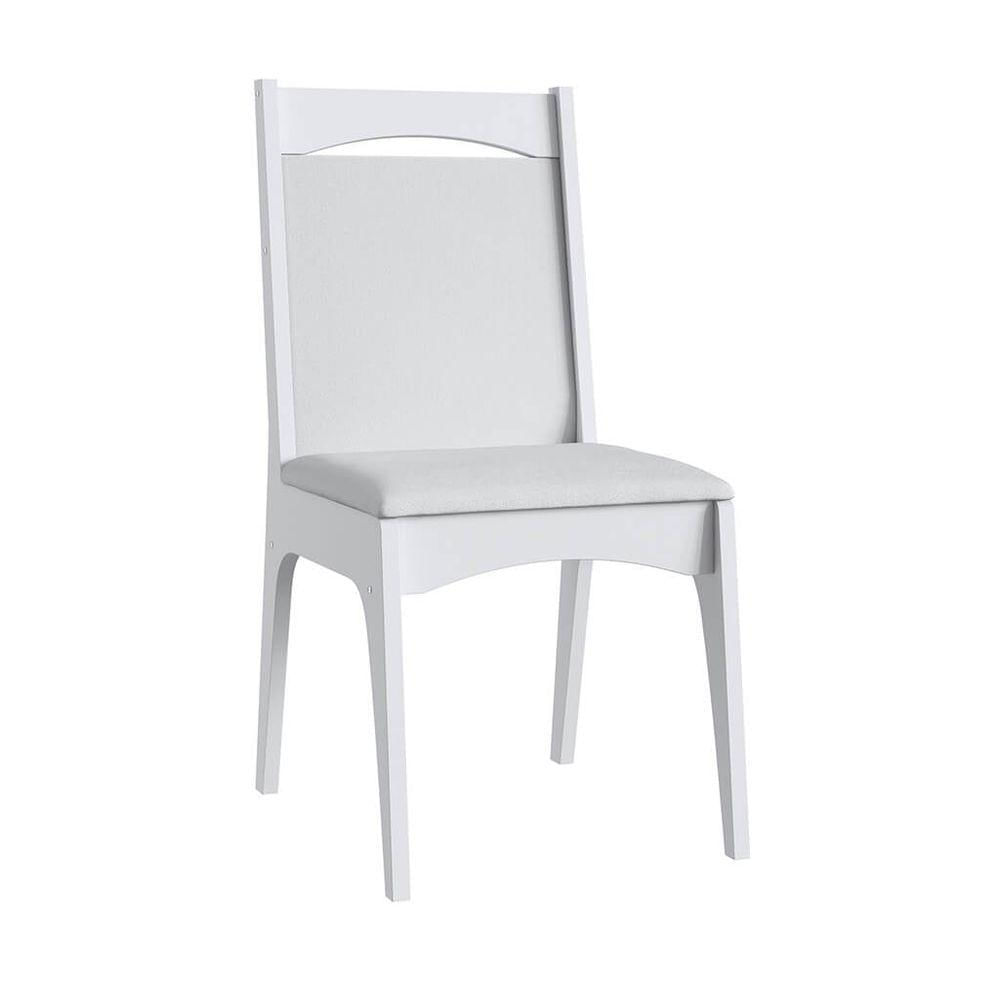 Miniatura Conjunto Mesa Fixa Com 4 Cadeiras Mdf Branco