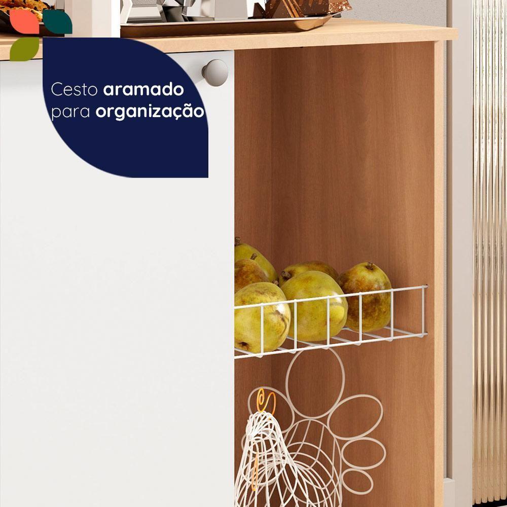 Balcão Fruteira Telasul âmbar 1 Porta Freijó Com Branco Freijó Com Branco