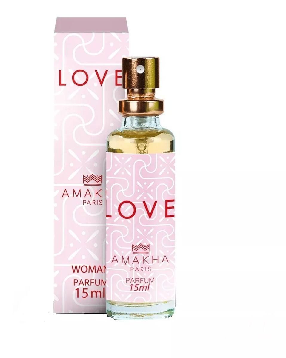 Miniatura Kit 3 Perfume Feminino Amakha Paris Love Green Apple Emoções