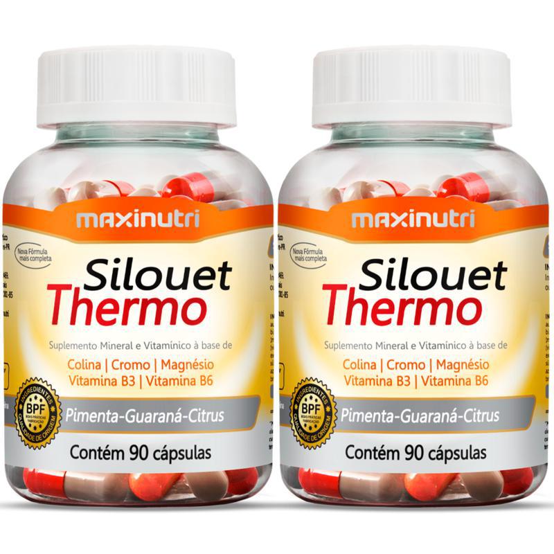 Miniatura Kit 2 Potes Silouet Thermo 90Cps Maxinutri