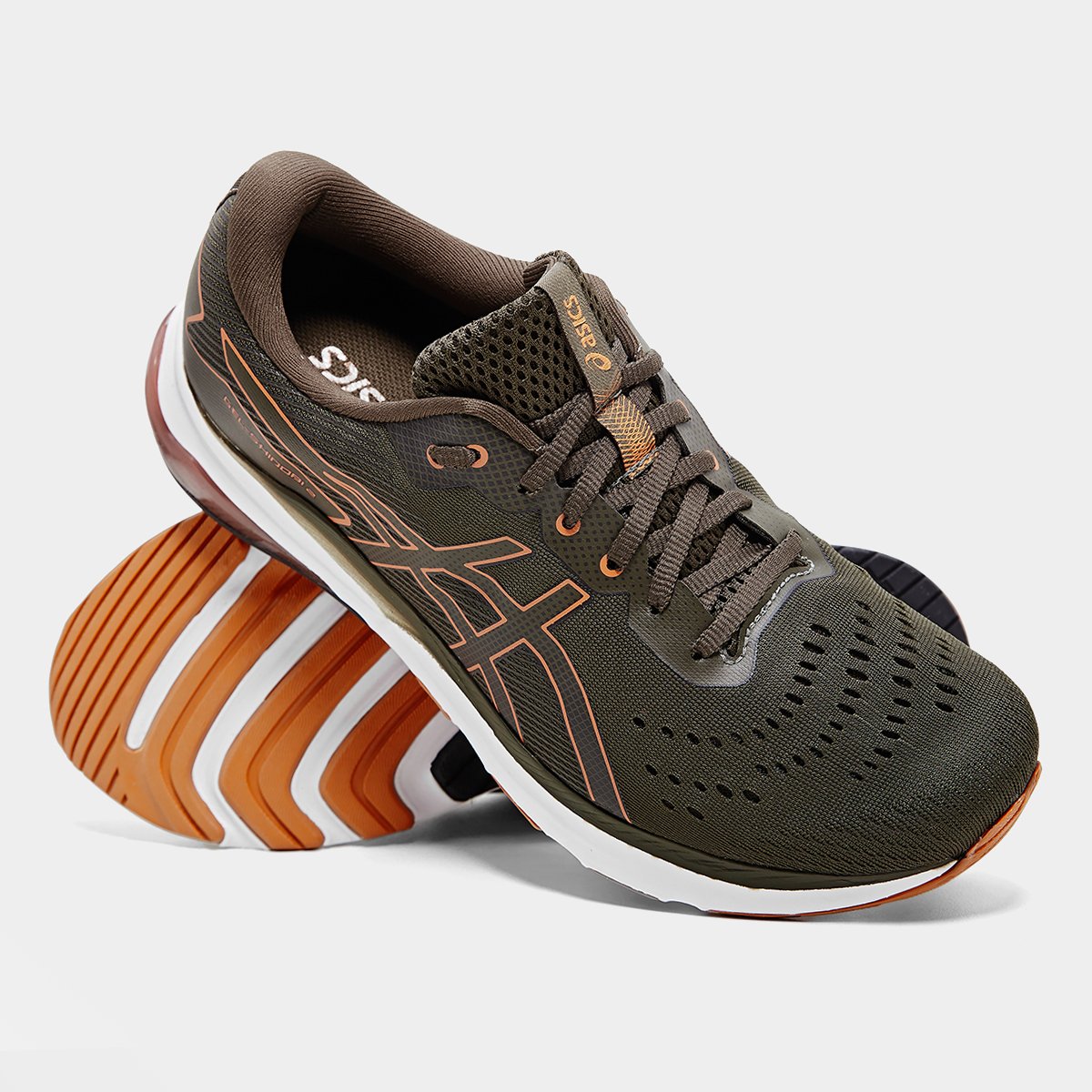 Miniatura Tênis Asics Gel-Shinobi 2 Masculino Marrom+Laranja - 39