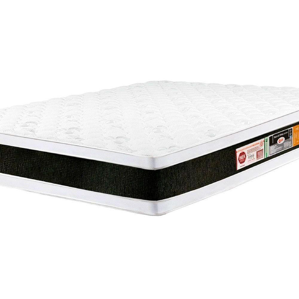 Miniatura Colchão Queen Espuma D45 Black White Air Euro Pillow Double Face (158x198x27) - Castor
